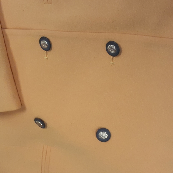 VTG Jones New York wool yellow Dress blazer jacket Sz 14 p ** Double Breasted - Picture 8 of 9